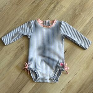 Long Sleeve Ruffle Butts 6-12month Swim Suit